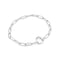 Silver Link Charm Chain Connector Bracelet